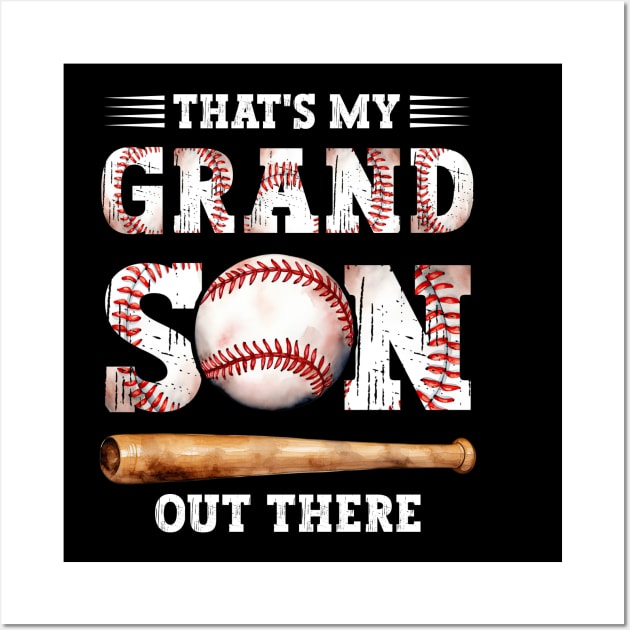 Baseball Grandma That's My Grandson Out There Mother's Day Funny Baseball Grandma Wall Art by Asg Design